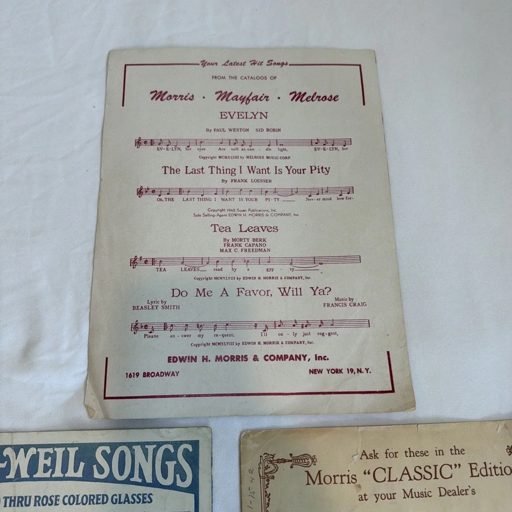 Vintage Lof 5 Piano Books Sheet Music Stars Are The Windows Of Heaven